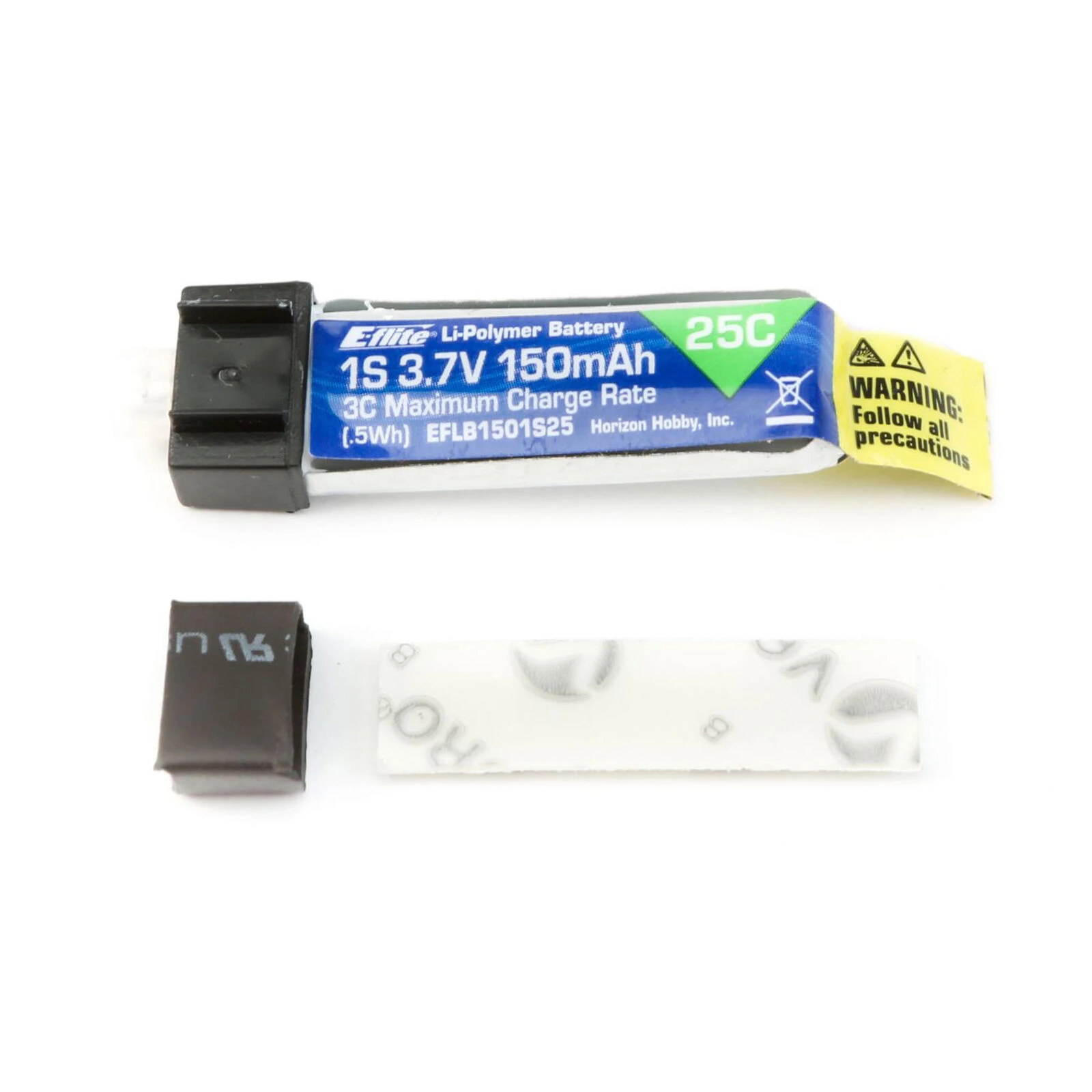 E-Flite 150mAh 1S 3.7V 25C LiPo Battery: PH 1.25 (Ultra Micro) 4 E-Flite 150mAh 1S 3.7V 25C LiPo Battery: PH 1.25 (Ultra Micro) - Image 2
