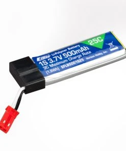 E-Flite 3.7V 500mAh 1S 25C LiPo Battery: JST
