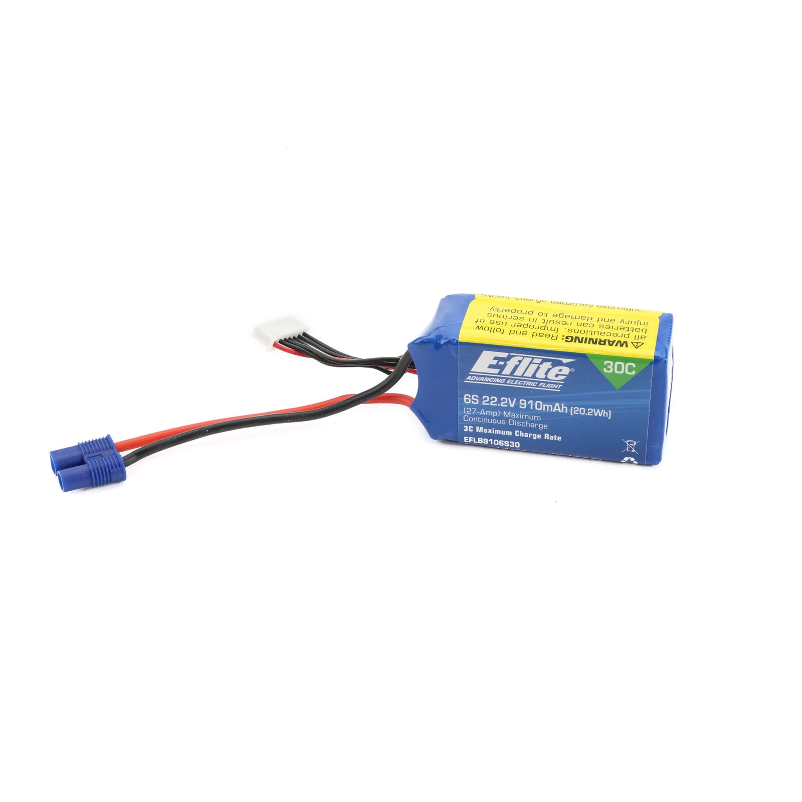 E-Flite 22.2v 910mAh 6S 30C LiPo Battery: EC3 3 E-Flite 22.2v 910mAh 6S 30C LiPo Battery: EC3