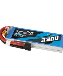 Gens Ace 11.1V 3300mAh 45C 3S LiPo Battery: EC3, Deans
