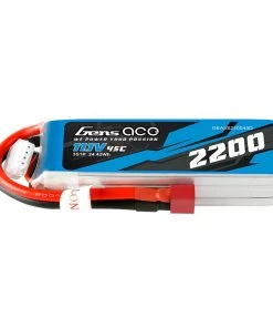 Gens Ace 2200mAh 3S 11.1V 45C, LiPo Soft Pack: Deans -E-Flite-shop GEA3S220045D A1 GRBJUR26