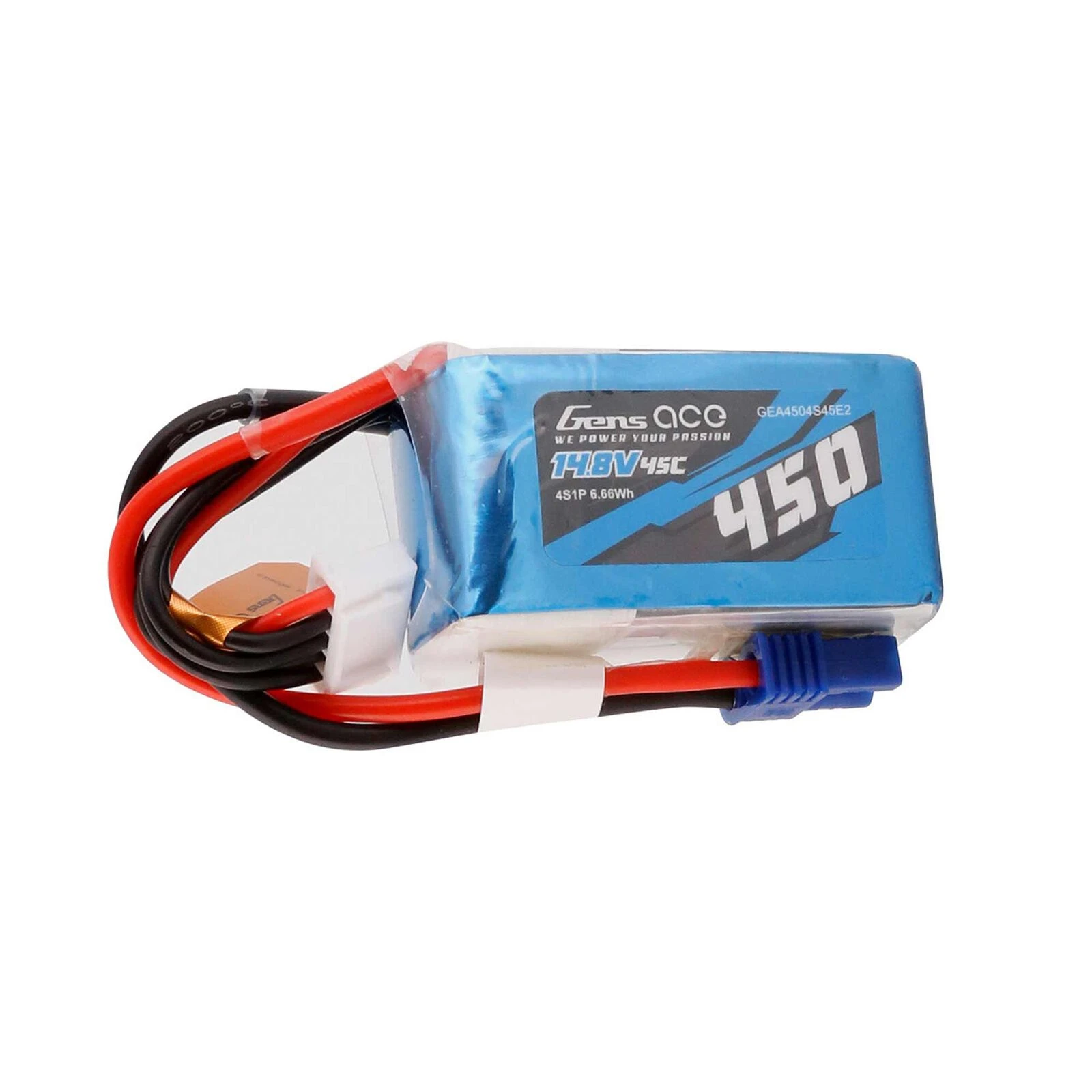 Gens Ace 14.8V 450mAh 4S 45C Lipo Battery: EC2 3 Gens Ace 14.8V 450mAh 4S 45C Lipo Battery: EC2