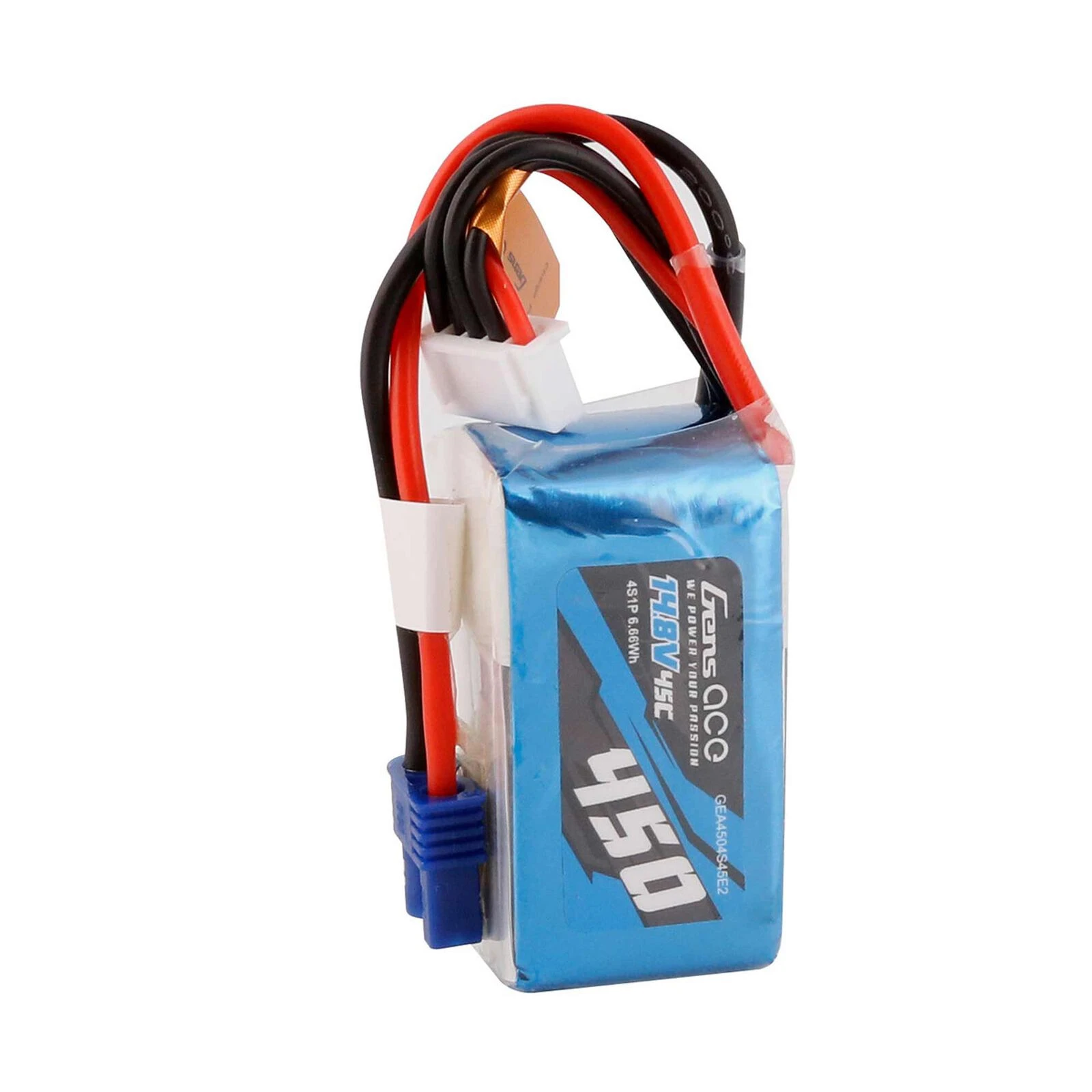Gens Ace 14.8V 450mAh 4S 45C Lipo Battery: EC2 6 Gens Ace 14.8V 450mAh 4S 45C Lipo Battery: EC2 - Image 4