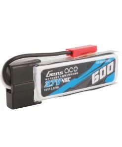 Gens Ace 3.7V 600mAh 1S 45C Lipo Battery: JST-RCY -E-Flite-shop GEA6001S45J A2 CXFKA45S