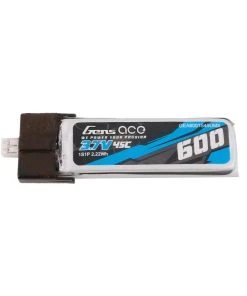 Gens Ace 3.7V 600mAh 1S 45C Lipo Battery: JST-PHR