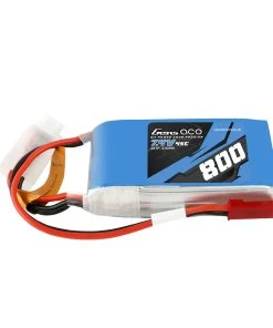Gens Ace 7.4V 800mAh 2S 45C LiPo: JST