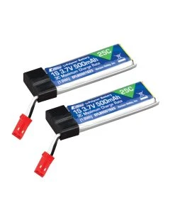 E-Flite 3.7V 500mAh 1S 25C LiPo Battery: JST (x2)