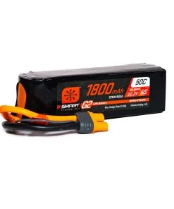Spektrum 22.2V 1800mAh 6S 50C Smart G2 LiPo Battery: IC3
