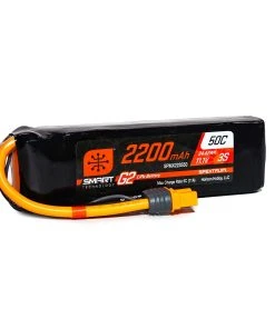 Spektrum 11.1V 2200mAh 3S 50C Smart G2 LiPo Battery: IC3