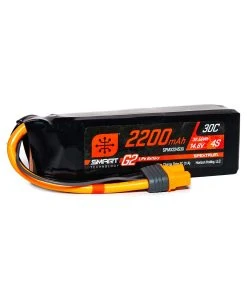 Spektrum 14.8V 2200mAh 4S 30C Smart G2 LiPo Battery: IC3