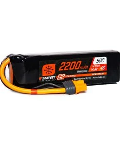 Spektrum 14.8V 2200mAh 4S 50C Smart G2 LiPo Battery: IC3