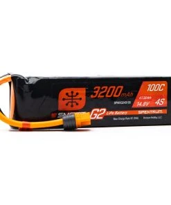 Spektrum 14.8V 3200mAh 4S 100C Smart G2 LiPo Battery: IC3