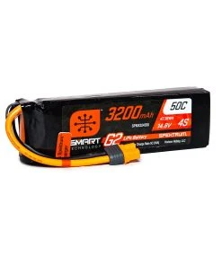Spektrum 14.8V 3200mAh 4S 50C Smart G2 LiPo Battery: IC3