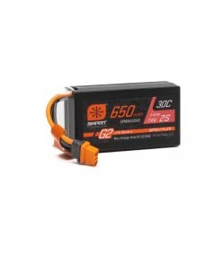 Spektrum 7.4V 650mAh 2S Smart G2 Hardcase 30C LiPo: IC2
