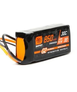 Spektrum 11.1V 850mAh 3S 30C Smart G2 LiPo Battery: IC2