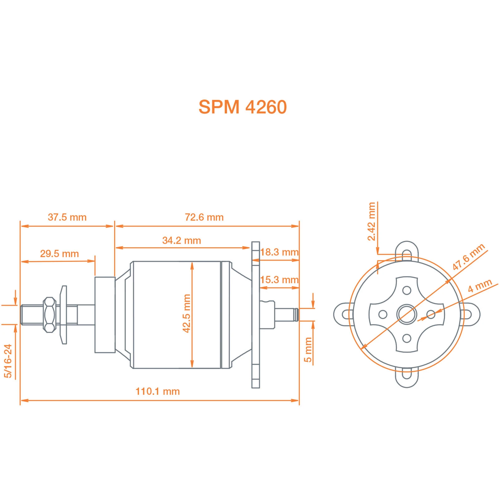 Spektrum Avian 4260-480Kv Outrunner Brushless Motor 4 Spektrum Avian 4260-480Kv Outrunner Brushless Motor - Image 2